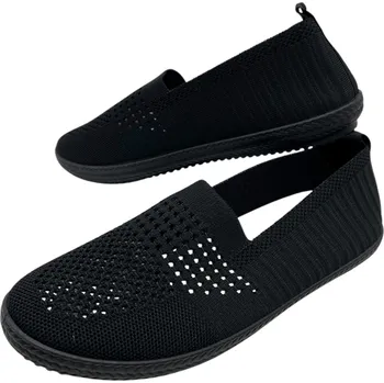 Dámské baleríny Fashion Dámské černé nadměrné baleríny 02 Barva: Černá, Velikost: 39