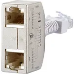METZ CONNECT Y adaptér kat. 5e, 1x RJ45M - 2x RJ45F (2x telefon), STP, 2ks (130548-01-E) - 21.17.3045