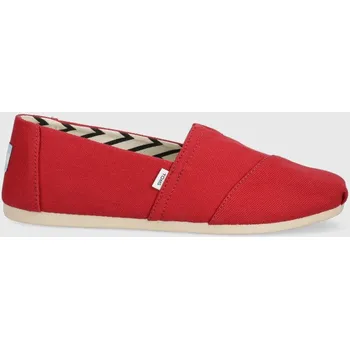 Dámské polobotky Espadrilky Toms Alpargata červená barva 10017743 33X, EUR 42