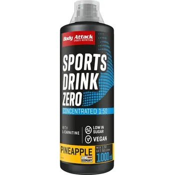 Nápoj pro sportovce Body Attack Sports Drink Zero Mix 1:50, 1000 ml Příchuť: Black Currant