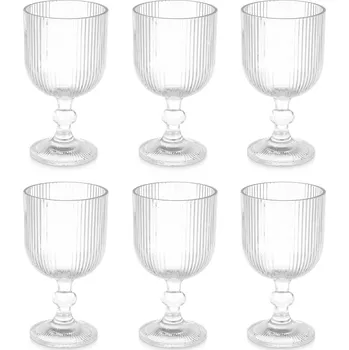 Sklenice Vivalto Proužkovaná sklenička na vodu, 370 ml, 6 ks