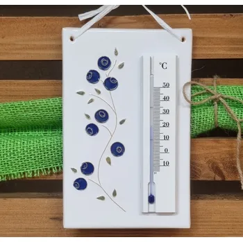 Domácí teploměr Keramický teploměr s borůvkou - vnitřní