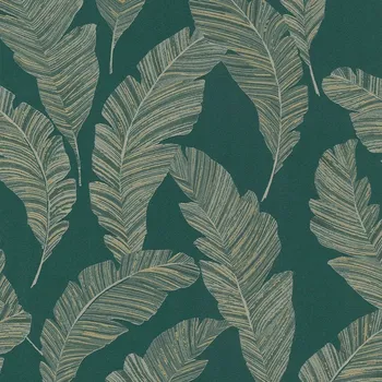 Tapeta DEKORATIVNÍ TAPETA VZOR LISTY VINYL NA VLIESU