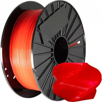 Filament PLA filament ČERVENÝ TRANSPARENTNÍ 2,85mm 1kg F3D