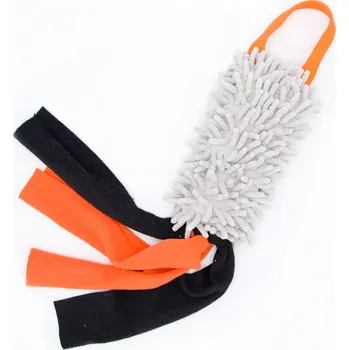 Hračka pro psa Pískací Potvůrky Přetahovadlo pro psa - Mop s flísovým střapcem Barva: oranžová