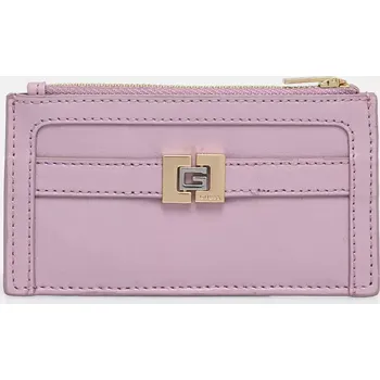 Peněženka Kožená peněženka Guess růžová barva, RW1720 P5101 RW1720.P5101 30X, vel. ONE SIZE