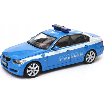 autíčko Kovové policejní auto BMW 330i policie 1:24 model Welly Nex