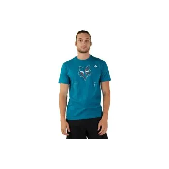 Pánské tričko Pánské tričko Fox Racing Withered Ss Prem Tee Maui Blue, Velikost M
