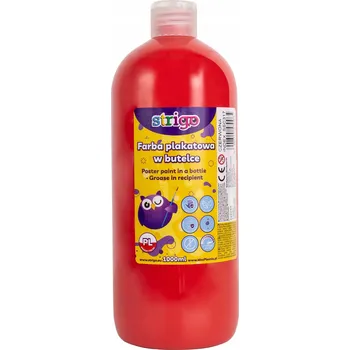 Vodová barva BARVA V LAHVIČCE 1000 ML ČERVENÁ STRIGO