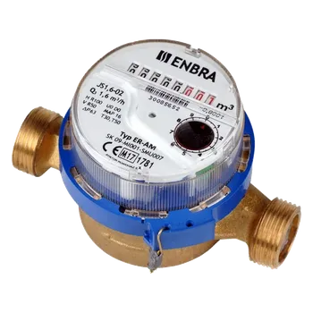 Instalatérský materiál ENBRA BYTOVÝ VODOMĚR NA STUDENOU VODU 1/2" ER-AM Q3=1,6 (ENBRA 55VDS12ER)