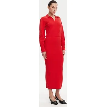 Dámské šaty French Connection Úpletové šaty 71YAU Červená Regular Fit XL