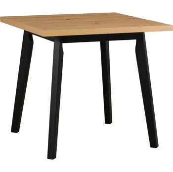 Jídelní stůl Čtvercový jídelní stůl Norveg 80x80 cm, dub artisan/černý