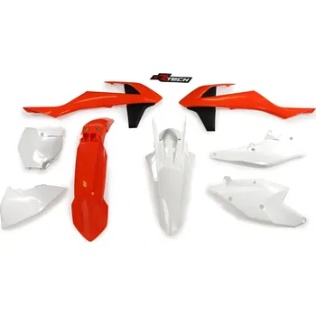 Sada plastů ktm, rtech (oranžovo-bílé, 6 dílů, vč. levého krytu vzduch filtru) m400-712