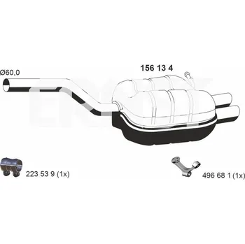 Auto-moto Zadní tlumič výfuku ERNST 156134