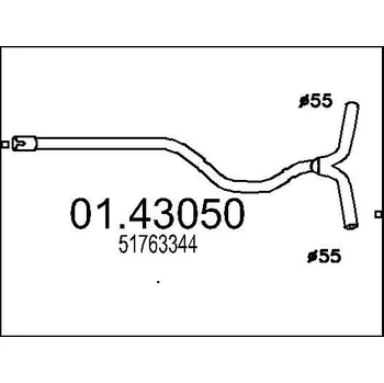 Auto-moto Výfuková trubka MTS 01.43050