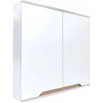 Šatní skříň Skříňka se se zrcadlem 80x16x75 bílá/dub Omeble