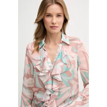 Dámská košile Košile Gaudi dámská, růžová barva, regular, s klasickým límcem, 511FD45004 39X, vel. 34