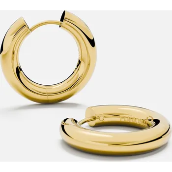 Náušnice NÁUŠNICE CHUBBY HOOP, pozlacení 18k zlatem -