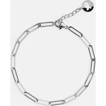 Náramek PAPERCLIP VIBE BRACELET, stříbrná - 16+2 cm