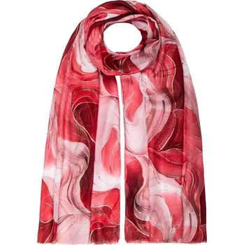 Šála Dámský šál se zlatým potiskem, červený, 770-5, XC2511-08