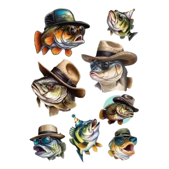 samolepka Samolepky - bláznivé ryby - arch A