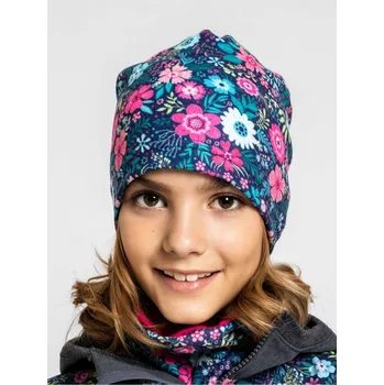 Čepice UNUO DĚTSKÁ BAVLNĚNÁ ČEPICE, SPADENÁ KVĚTINKY, velikost S - L Velikost: S, Vzor: Květinky