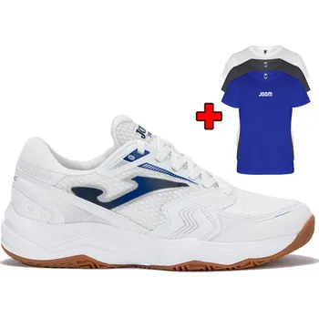 Pánská sálová obuv Badmintonová obuv JOMA DYNAMIC 2502 WHITE + bonus TRIČKO - UK 8