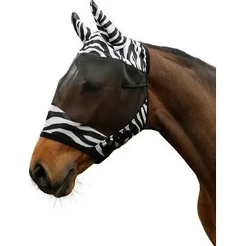 Koňská maska proti hmyzu Maska proti hmyzu Covalliero s ušima, zebra - vel. Full