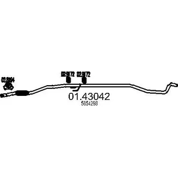 Auto-moto Výfuková trubka MTS 01.43042