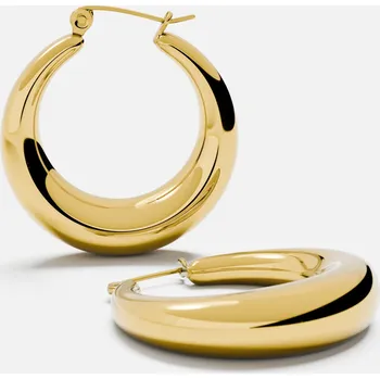 Náušnice NÁUŠNICE MOON HOOP, pozlacení 18k zlatem -