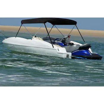 Plachta na motorové vozidlo vidaXL Bimini stříška se 2 oblouky 180x150x110 cm [94797] Barva: Černá