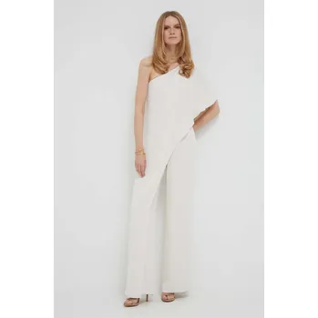 Dámský overall Overal Lauren Ralph Lauren béžová barva, cold shoulder, 253909456 01X, vel. 38