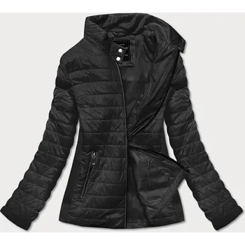 Dámská cargo bunda Tenká černá bunda pro ženy s látkovými vsadkami 84W376 ATURE, odstíny černé L (40) i392_19290-49