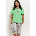 TARO Dámské pyžamo Lia3373 Barva: ss51-zelená, Velikost: 4XL