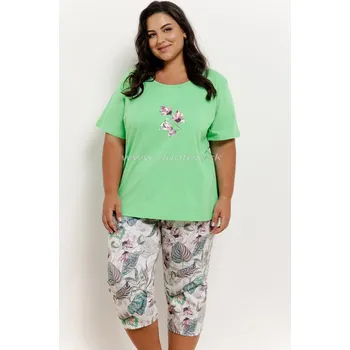 Dámské pyžamo TARO Dámské pyžamo Lia3373 Barva: ss51-zelená, Velikost: 4XL