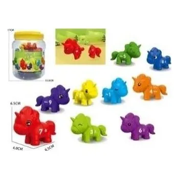 Dřevěná hračka Gra Montessori: Jednorożce cyferki 10szt