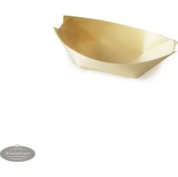 Jednorázové nádobí Ostatní Dekorace miska/dřevěná lodička, 8x5,5cm, 100ks