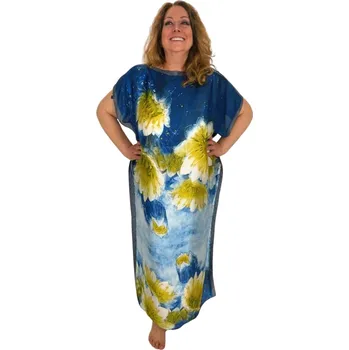 Dámské šaty Šaty, BOHO, kaftan, dlouhé šaty s hedvábnou úpravou - 7272