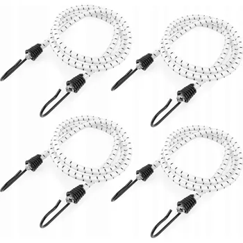 autokoberec Gumové expandéry – lanka na zavazadla pro upevnění nákladu, bílé, 90 cm – 4 ks