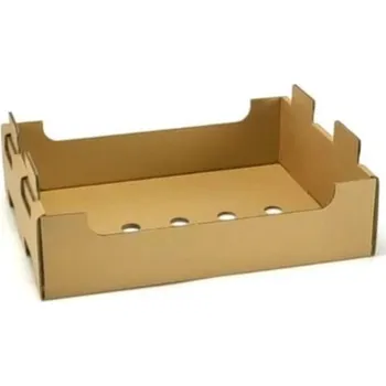 Archivační box Přepravní krabice na ovoce a zeleninu - 383x304x110 mm Hnědá 10 ks