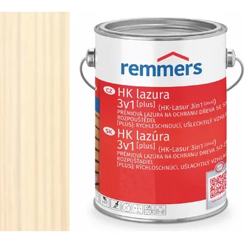 barva a nátěr na dřevo Remmers HK-LASUR [PLUS] 5L 5451 Bílá - Weiß + dárek k objednávce nad 1000Kč