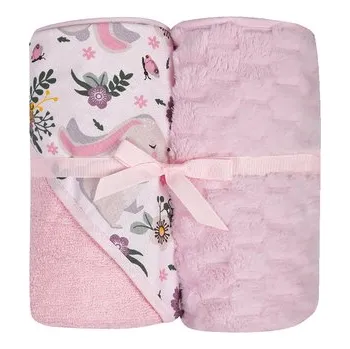 MARINI 547 Okrycie kąpielowe DRUK FROTTE 100x100 cm + kocyk KOSTKA 80x90 cm