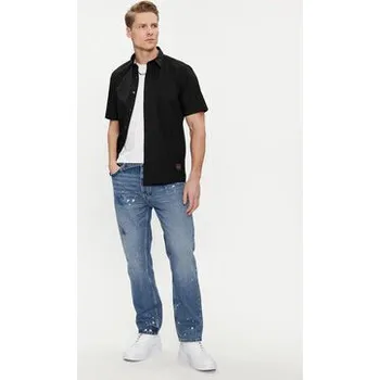 Pánská košile Hugo Košile Ebor 50475668 Černá Relaxed Fit M