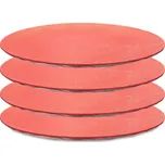 Koziol Obědový talíř, CLUB, Ø 26 cm, 4 kusy, KOZIOL, červený