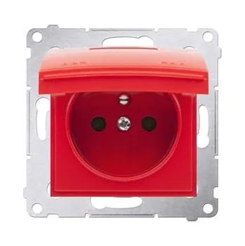 Elektrická zásuvka Kontakt Elektrická Zásuvka Kontakt-simon Red