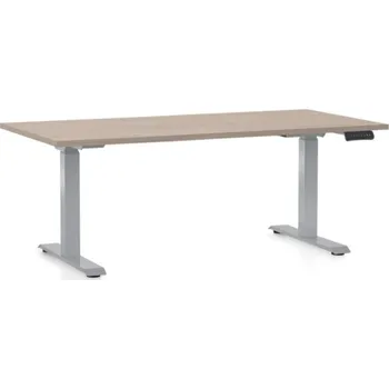 Kreslicí stůl Výškově nastavitelný stůl OfficeTech D, 140 x 80 cm -šedá podnož Barva: Dub + doprava ZDARMA
