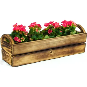 Truhlík Dřevěný truhlík STATEK - 80x23x18 cm - VÝPRODEJ Přírodní 80x23x18