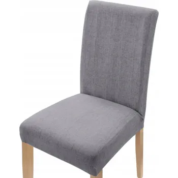 Potah na židli UNIVERZÁLNÍ ELASTICKÝ POTAH NA ŽIDLI ŠEDÝ Lněný Melír