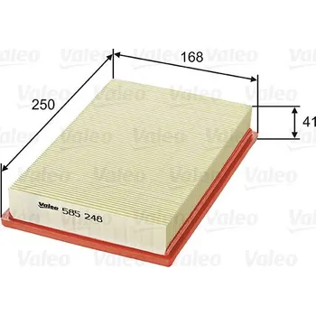 Filtr do auta Vzduchový filtr VALEO 585248