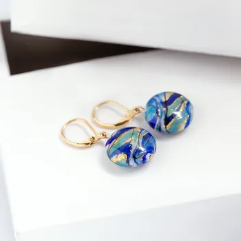 Náušnice Lampglas Náušnice Blue Capsule s 24karátovým zlatem v perlách Lampglas Materiál zapínání náušnic: pozlacené stříbro Ag 925/1000